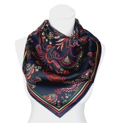 FRAAS Seidentuch Halstuch schwarz Paisley rot 
