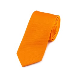 Seidenkrawatte orange, mandarine, reine Seide, unifarben, Herren