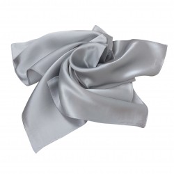 Nickituch Halstuch Satin Silber Grau 