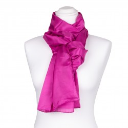 pinker Seidenschal 100% reine Seide 180x45cm unifarben
