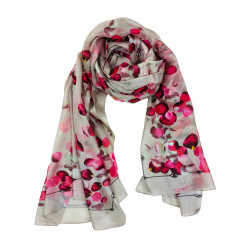 Seidenschal Halstuch Schal Floralprint Kirschblüte