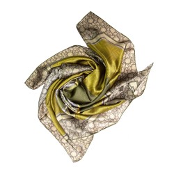 Seidentuch Halstuch XL klassisch grün gold