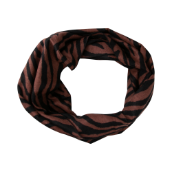 Loopschal Seidenflanell Zebra schwarz braun