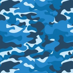 TINITEX Seidenschal Rundschal Loop Camouflage blau