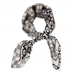 SPECIAL EDITION - Seidentuch Halstuch grau Patchwork