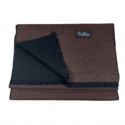 Winterschal Seidenflanell Schal schwarz braun