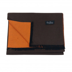 Winterschal Seidenflanell Schal braun orange