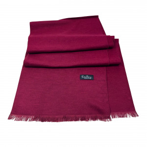 Winterschal Seidenflanell Schal aubergine
