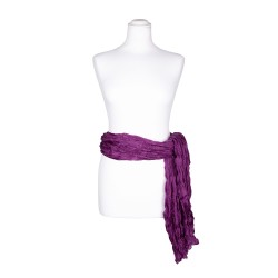 Knitterschal XXL violett lila 100% reine Seide 180x90cm Seidengürtel