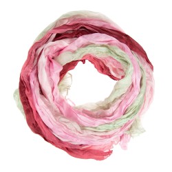 Knitterschal Halstuch Schal XXL Farbverlauf rosa-grau 