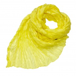 Knitterschal Halstuch Schal XXL gelb zitrone