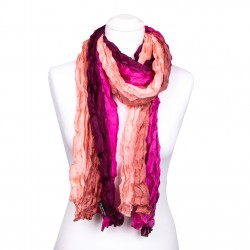 Knitterschal, pink, rosa, weinrot, 180x90cm, 100% reine Seide Farbverlauf