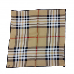 FRAAS Nickituch Halstuch Check Karo braun camel