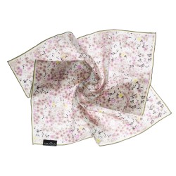 Nickituch beige-rosa Floralprint