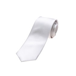 Seidenkrawatte weiß Satin