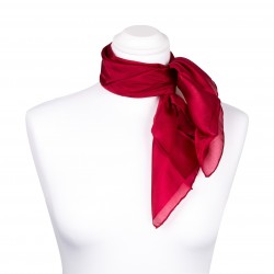 Nickituch Seidentuch rot weinrot bordeaux 100% reine Seide 55x55cm uni einfarbig