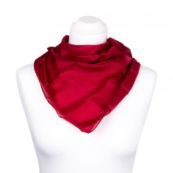 Nickituch Seidentuch rot weinrot bordeaux 100% reine Seide 55x55cm Damen