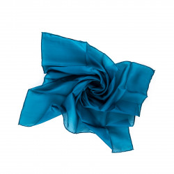Nickituch Petrol Blaugrün 100% reine Seide 65x65 cm