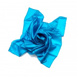 Nickituch 55 x 55 cm blautürkis uni reine Seide einfarbig