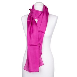 Seidenschal 180x45cm rot einfarbig reine Seide uni