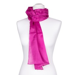 Seidenschal 180x45cm rot einfarbig reine Seide uni