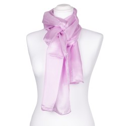 Damen-Schal aus 100% reiner Seide 180x45cm perlfarben, rosa, einfarbig
