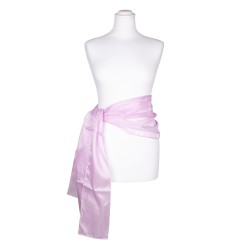 Seidenschal perle rosa pink 100% reine Seide 180x45cm Seidengürtel