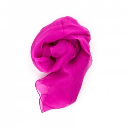 Seidenschal Chiffon 180x55cm pink rosa einfarbig uni