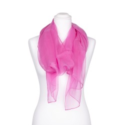 Seidenschal Chiffon altrosa rosa 100% reine Seide 180x55cm