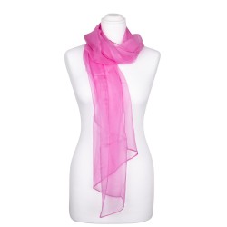 Seidenschal Chiffon altrosa rosa 100% reine Seide 180x55cm uni einfarbig