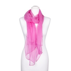 Seidenschal Chiffon altrosa rosa 100% reine Seide 180x55cm Damen