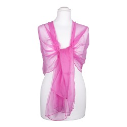 Seidenschal Chiffon altrosa rosa 100% reine Seide 180x55cm Seidenstola