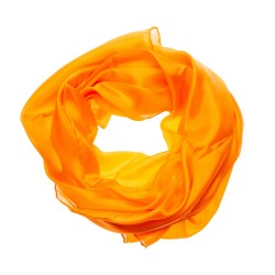 Seidenschal Orange XXL 100% Seide 180x90cm