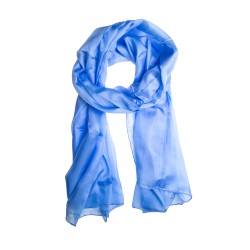 Seidenschal Halstuch Schal XXL Hellblau