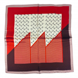 Nickituch Halstuch Patchwork weiß orange braun