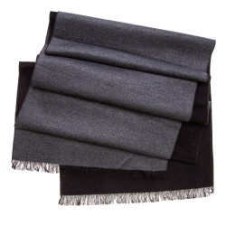 Seidenflanell Schal Halstuch schwarz anthrazit