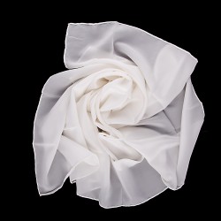 Seidentuch 90x90cm Naturweiß, weiss Crêpe de Chine 