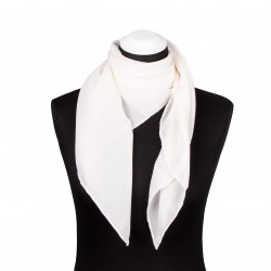 Seidentuch naturweiß weiß Crêpe de Chine 100% reine Seide 90x90cm