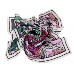 SPECIAL EDITION - Seidentuch Halstuch Floralprint lila