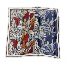 SPECIAL EDITION - Seidentuch Halstuch Floralprint blau 
