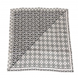 SPECIAL EDITION - Seidentuch Halstuch grau Patchwork