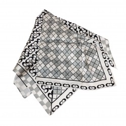 SPECIAL EDITION - Seidentuch Halstuch grau Patchwork