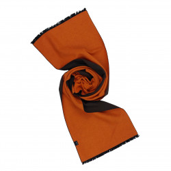 Winterschal Seidenflanell Schal braun orange