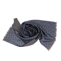 Business-Schal Seidenflanell grau Paisley