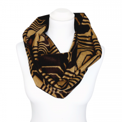 Winterschal Rundschal Loop braun Retro