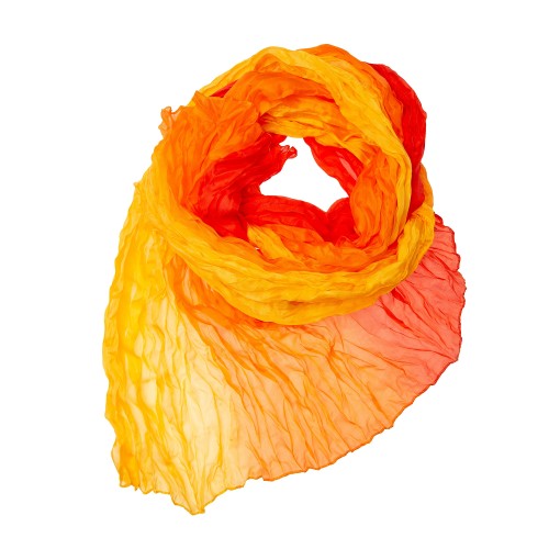 Knitterschal Halstuch Schal XXL Farbverlauf rot-orange-gelb