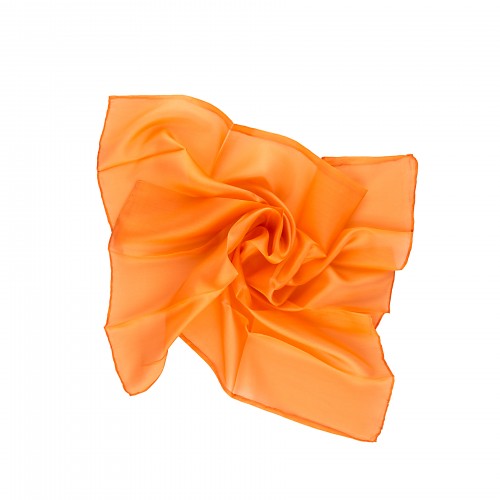 Nickituch 55x55cm orange reine Seide einfarbig uni