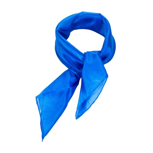 Nickituch blau brillantblau 100% reine Seide 55x55cm Damen uni einfarbig