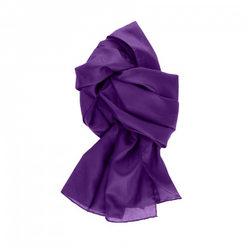 Seidenschal violett lila 100% reine Seide 180x45cm