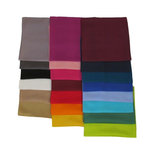 3er-Set Seidentuch Halstuch Twill 70x70 cm einfarbig unifarben reine Seide